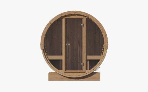 SaunaLife Model E8G Sauna Barrel Glass Front view 2