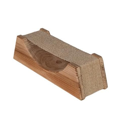 SaunaLife SaunaGear Headrest 1, Wooden headrest with cloth neck support view 2