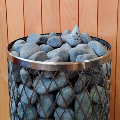 Soapstone Sauna Gnome with Cone Hat, Black Logo view 4