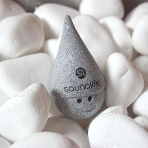 Soapstone Sauna Gnome with Cone Hat, Black Logo view 2