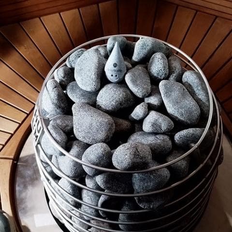 Soapstone Sauna Gnome with Cone Hat, Black Logo view 3