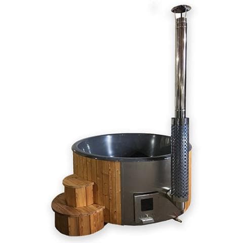 SaunaLife Model S4 Wood-Fired Hot Tub Natural view 2