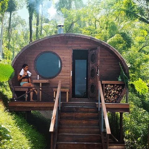 SaunaLife Model G11 Outdoor Home Sauna Kit view 2
