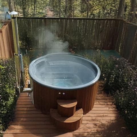 SaunaLife Model S4 Wood-Fired Hot Tub Natural view 3
